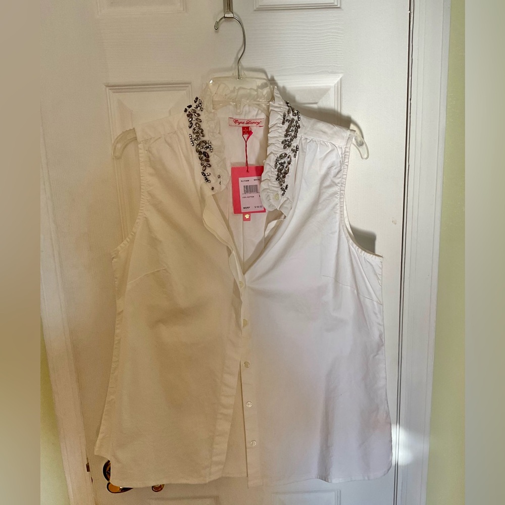 English Laundry White Embellished Blouse